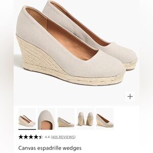 J Crew espadrille canvas wedges